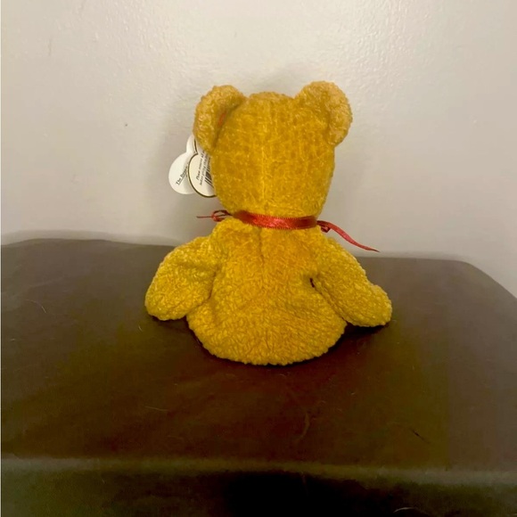 TY Beanie Baby -RARE CURLY Bear w/MANY Errors Including Deutschland 90008 On Tag - Picture 2 of 6